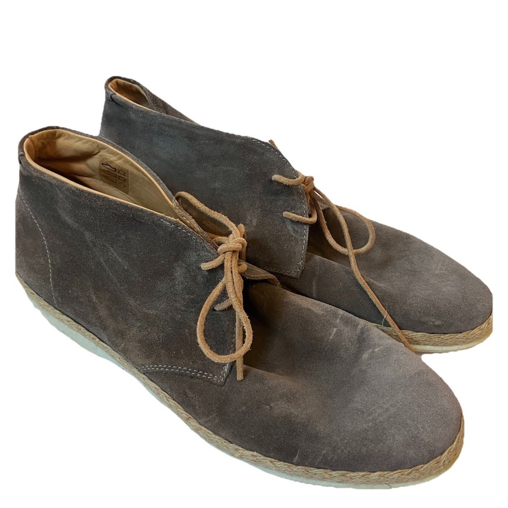 Modern Fiction Homme Shoes Mens  Gray  Sz 9.5 High Top Suede‎